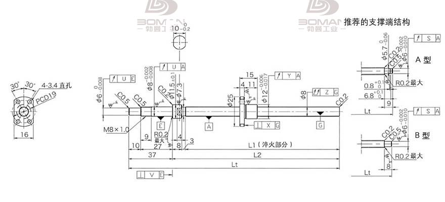 KURODA DP0801JS-HDNR-0260B-C3S 黑田丝杆THK丝杆哪个好一点